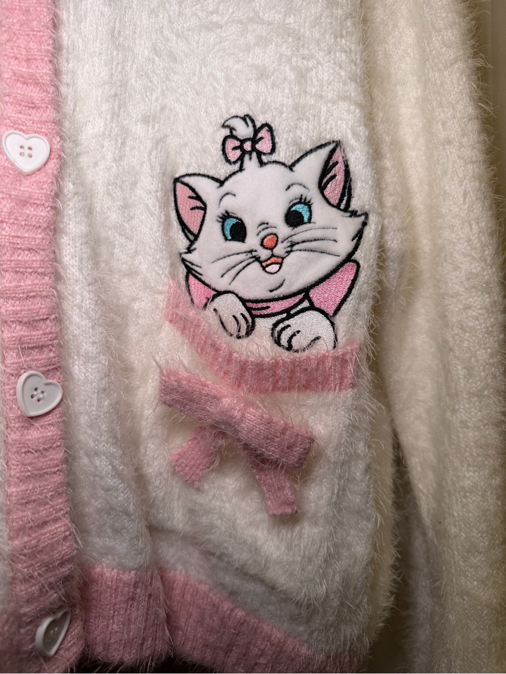 NWT Disney The Aristocats Marie Hooded Cat Ears Ladies Cardigan - Picture 4 of 13